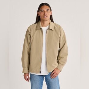 Kuppenheimer Short Light Tan Full Zip up Windbreaker Jacket, size 42R or Large
